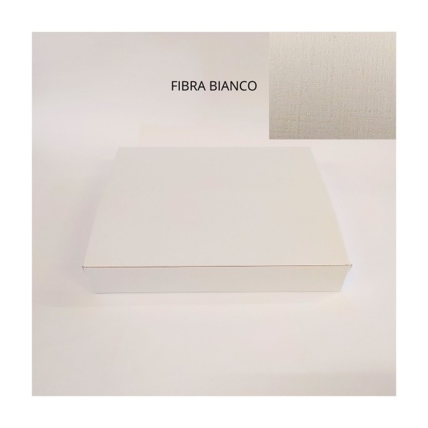 Scatola cartoncino fibra bianco CM 30x24 H 5