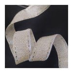 Nastro lurex ARGENTO impunturato.MM.25 MT20