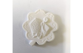 SET 12PZ gesso quadrifoglio cresima MIS 4X4CM