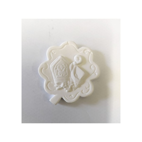 SET 12PZ gesso quadrifoglio cresima MIS 4X4CM
