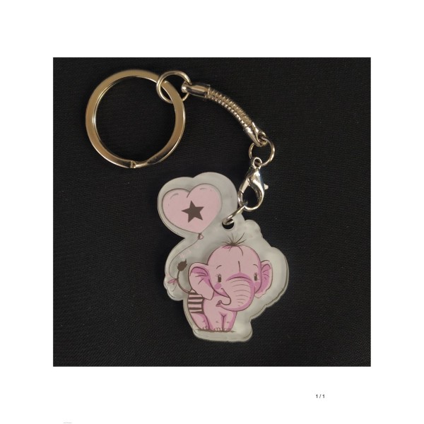 P/chiavi elefantino plexi.MIS.3X H.4,5CM