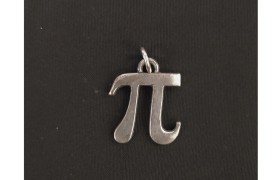 Ciondolo metallo e argento pi greco cm.3. MADE IN ITALY