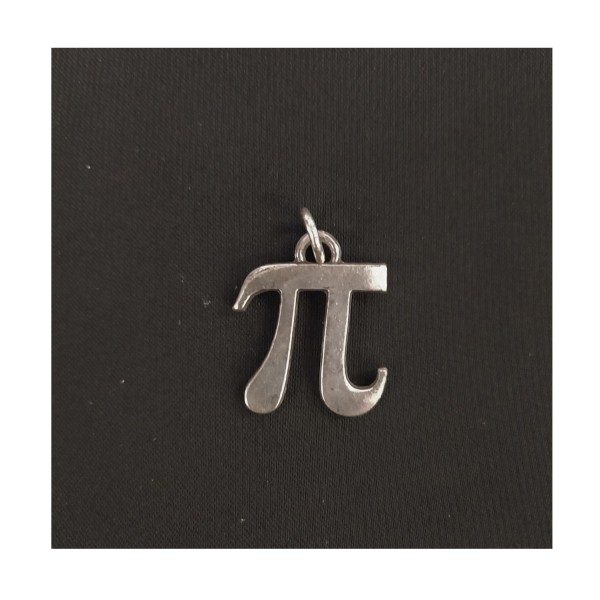 Ciondolo metallo e argento pi greco cm.3. MADE IN ITALY