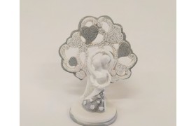 Coppia sposi resina con albero glitter. CM 7