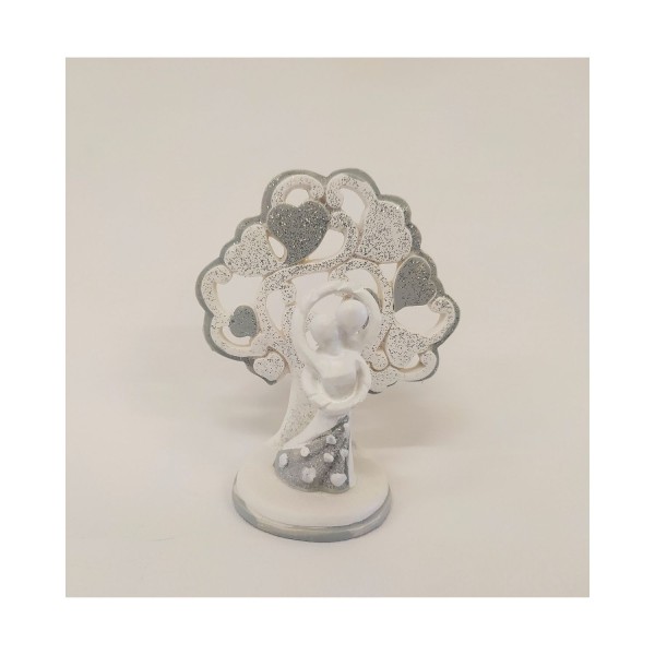Coppia sposi resina con albero glitter. CM 7