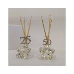 Boccetta profumatore cristallo con applicazioni  H 11 (compresi stecchi) con scatola