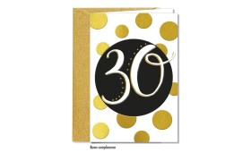 Biglietti auguri COMPLEANNO 30  MIS.12X17CM