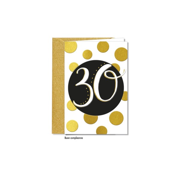 Biglietti auguri COMPLEANNO 30  MIS.12X17CM
