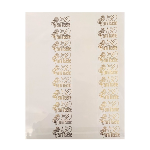 SET 100PZ bigliettini per bomboniere Matrimonio 50 Anni.