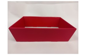 Vassoio cartoncino fibra rosso MIS.40X30 H11,5CM