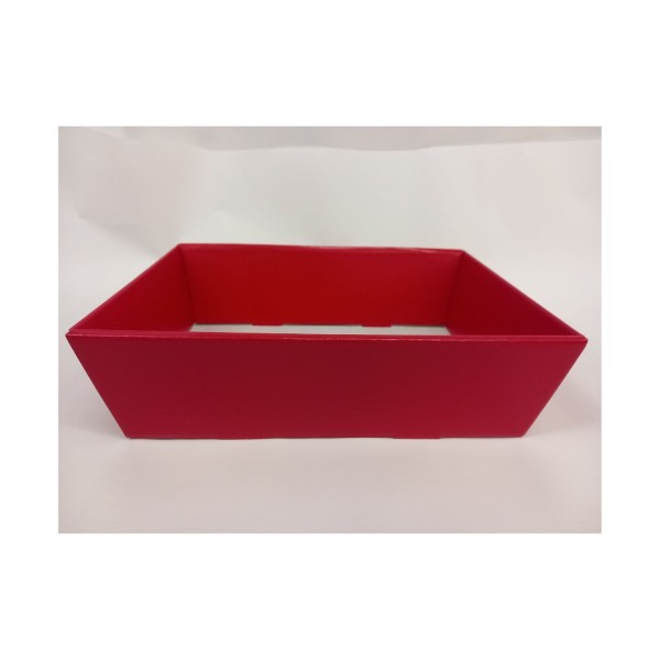 Vassoio cartoncino fibra rosso MIS.40X30 H11,5CM