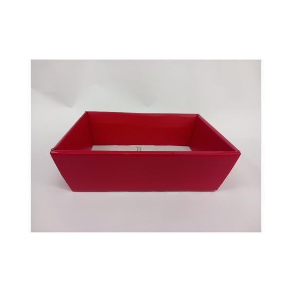 Vassoio cartoncino fibra rosso MIS.23X17 H8CM