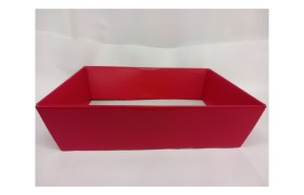 Vassoio cartoncino fibra rosso MIS.29X21 H9CM