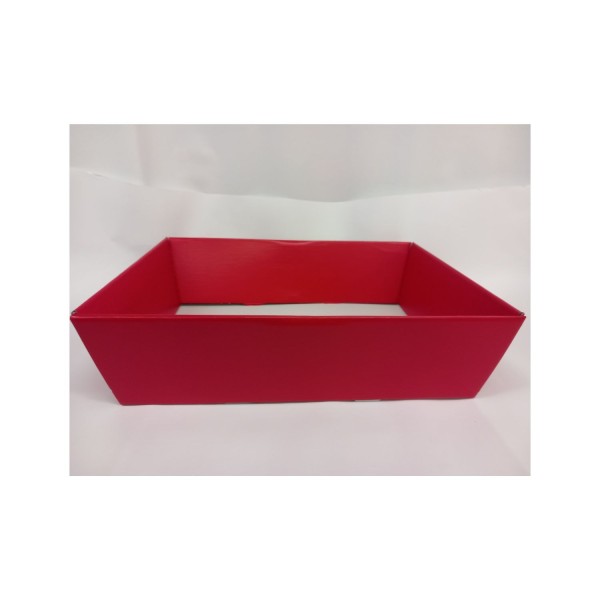 Vassoio cartoncino fibra rosso MIS.29X21 H9CM