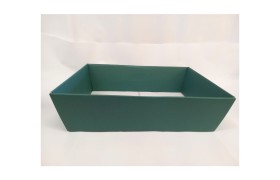 Vassoio cartoncino fibra verde MIS.29X21 H9CM