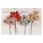 Ramo iris con 3 fiori DIAM12 H70CM