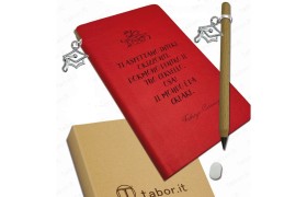 Blocco note con matita eterna ciondolo ricoperto argento finitura lucida,scatola compresa MIS.12X19CM MADE IN ITALY