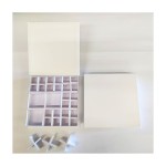 Scatola similpelle bianco latte con divisorio estraibile MIS22X22 H4CM