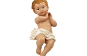 Gesù bambino resina. CM 12.5 H 32