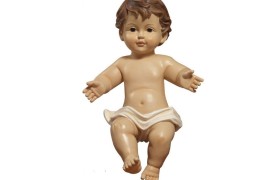 Gesù Bambino in resina (steso) H 29
