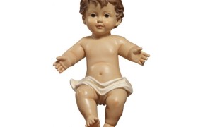 Gesù Bambino in resina (steso) H 34