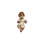 Gesù Bambino vestito in resina (steso) H 16