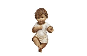 Gesù Bambino vestito in resina (steso) H 21