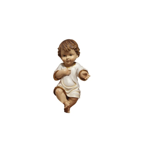 Gesù Bambino vestito in resina (steso) H 21