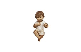Gesù bambino resina con veste. CM 10.5