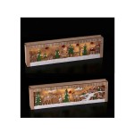 Calendario avvento MDF con luce led ASS.2 MIS.40X5 H11CM