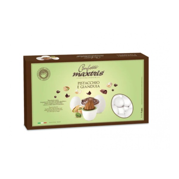 Confetti cioccomandorla, gusto gianduia e pistacchio. KG 1