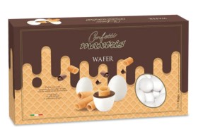Cialdina di wafer ricoperta di cioccolato e confettato. KG 1