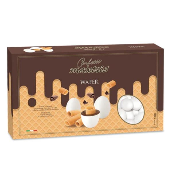 Cialdina di wafer ricoperta di cioccolato e confettato. KG 1