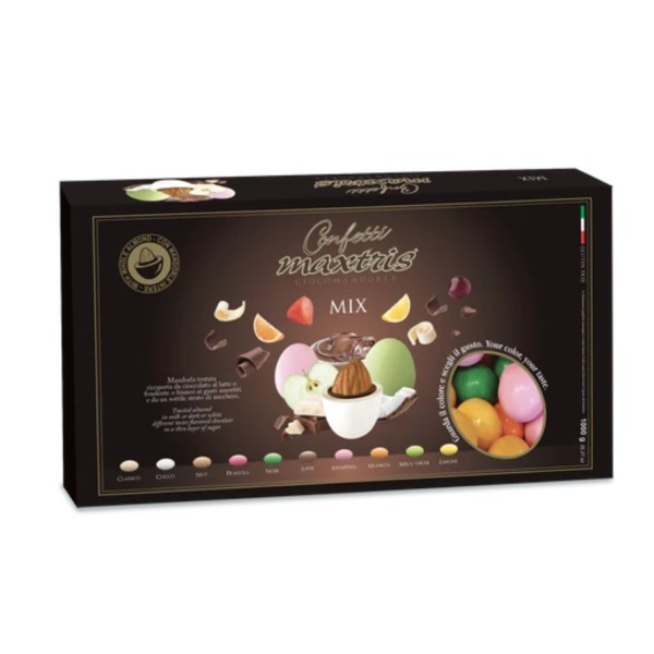 Confetti cioccomandorla, gusto misto frutta e cioccolato COLORATO  KG 1