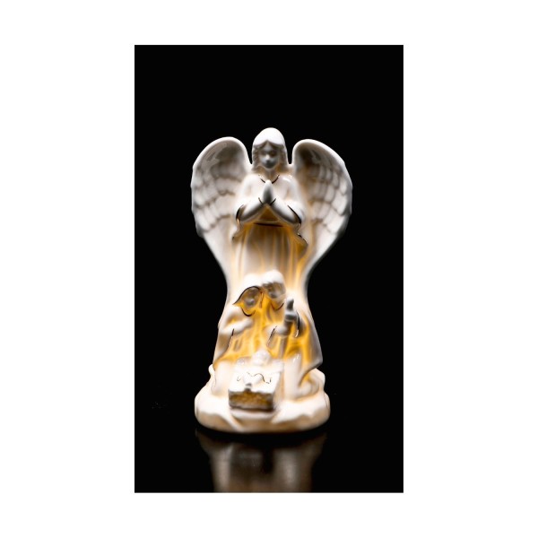 Presepe ceramica con luce led MIS 12X10 H21CM