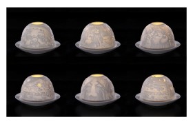 Decorazione porcellana con luce led ASS.6 DIAM.12 H8CM