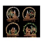 Decorazione natalizia legno con luce led ASS.4 CM30