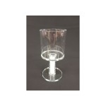 Candeliere vetro con gambo brillantini DIAM.6 H13CM