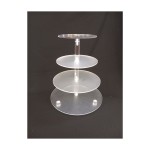 Alzata 4 piani plexi trasparente DIAM.35 H40CM