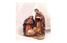 Mini natività in resina h.6