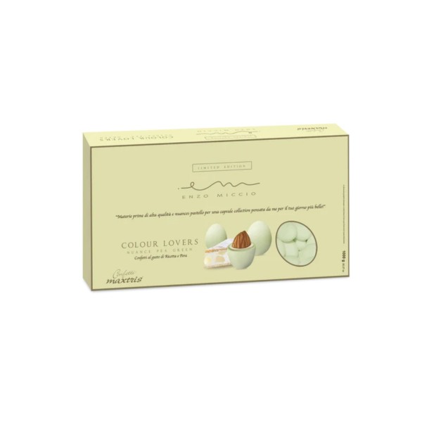 Confetti cioccomandorla linea ENZO MICCIO nuance pea green  gusto RICOTTA E PERA KG1