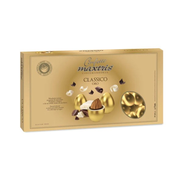 Confetto cioccomandorla colore oro alimentare.GR500
