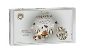 Confetto cioccomandorla colore argento alimentare. GR 500