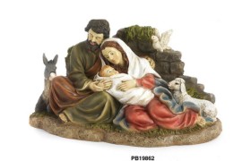 Sacra famiglia resina MIS.27X11CM