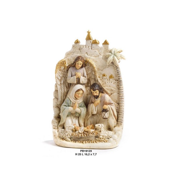 Sacra famiglia resina MIS.16X25CM
