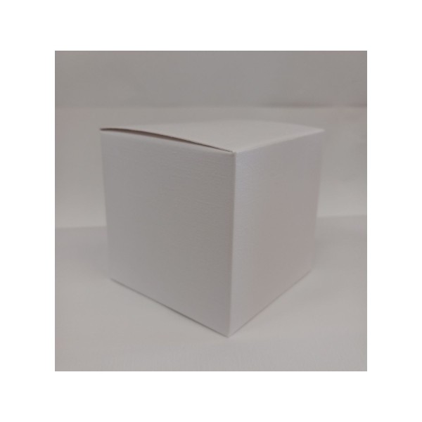 Scatola cartoncino astuccio fibra bianco CM 7x7 H 7