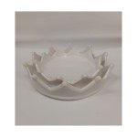 SET 2 corone svuotatasche ceramica bianca.DIAM.21,5X H.5,5- DIAM.17X H.4CM