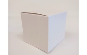 Scatola cartoncino astuccio fibra bianco CM 10x10 H 10