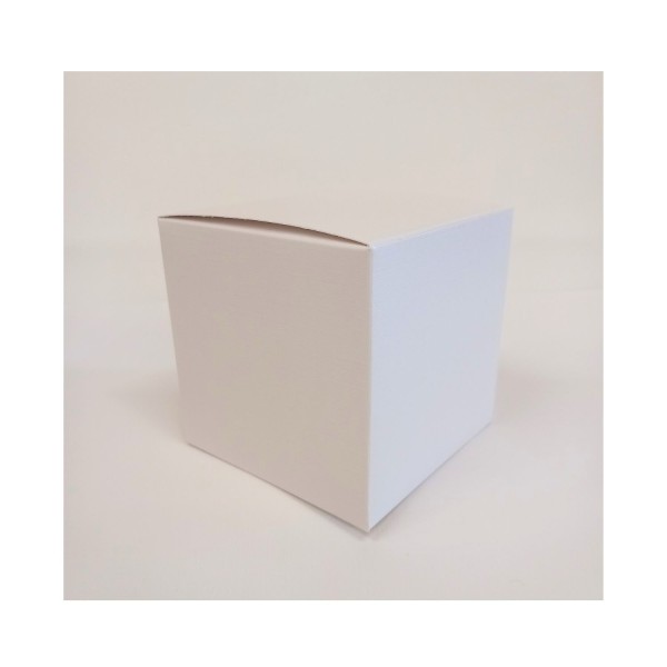 Scatola cartoncino astuccio fibra bianco CM 10x10 H 10