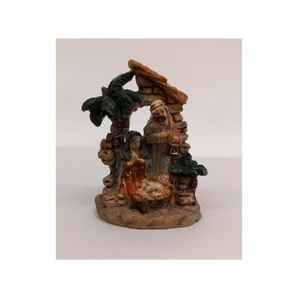 Sacra famiglia resina MIS.4X H5,5CM